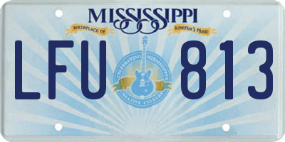 MS license plate LFU813