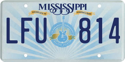 MS license plate LFU814