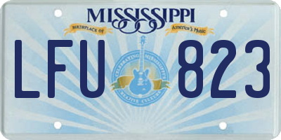 MS license plate LFU823
