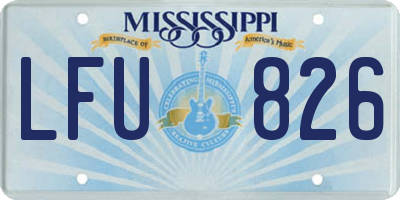 MS license plate LFU826