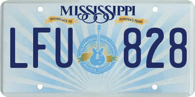 MS license plate LFU828