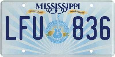 MS license plate LFU836