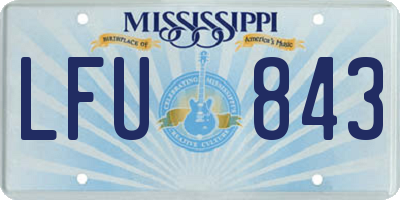 MS license plate LFU843