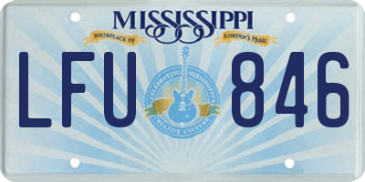 MS license plate LFU846