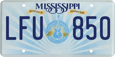 MS license plate LFU850