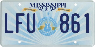 MS license plate LFU861