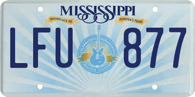 MS license plate LFU877
