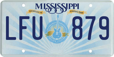 MS license plate LFU879