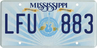 MS license plate LFU883