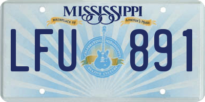 MS license plate LFU891