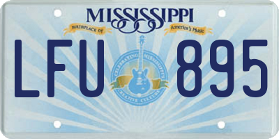 MS license plate LFU895