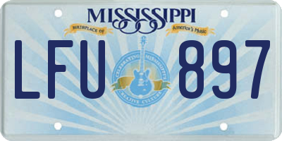MS license plate LFU897
