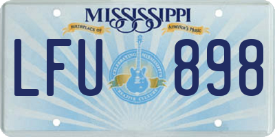MS license plate LFU898