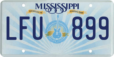 MS license plate LFU899