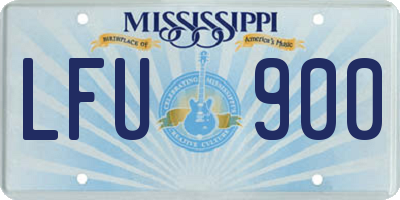 MS license plate LFU900