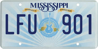 MS license plate LFU901