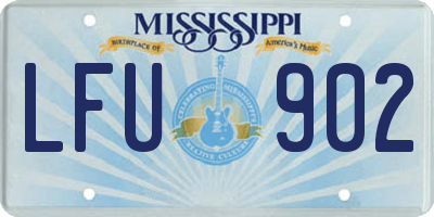 MS license plate LFU902