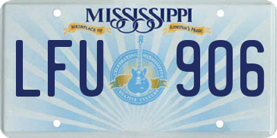 MS license plate LFU906