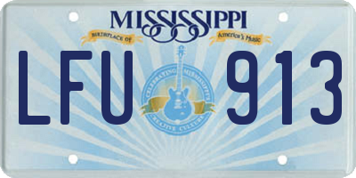 MS license plate LFU913