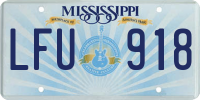 MS license plate LFU918