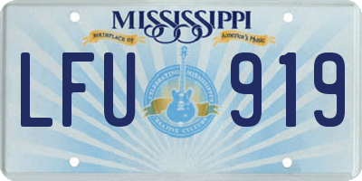 MS license plate LFU919