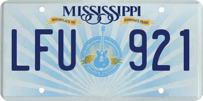 MS license plate LFU921