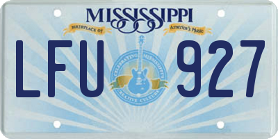 MS license plate LFU927