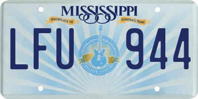 MS license plate LFU944