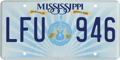 MS license plate LFU946