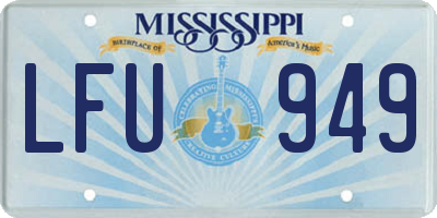 MS license plate LFU949