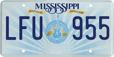 MS license plate LFU955