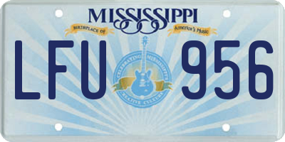 MS license plate LFU956
