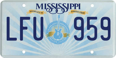 MS license plate LFU959