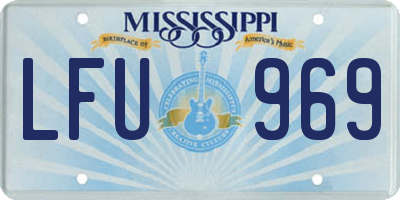 MS license plate LFU969