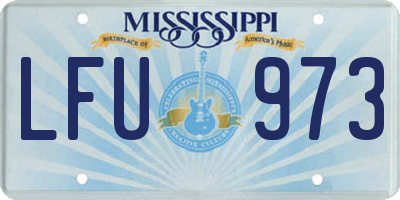 MS license plate LFU973