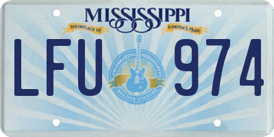 MS license plate LFU974