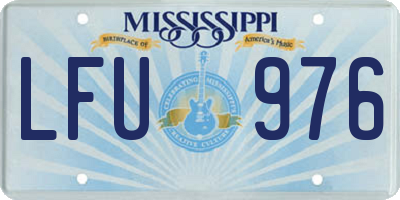 MS license plate LFU976
