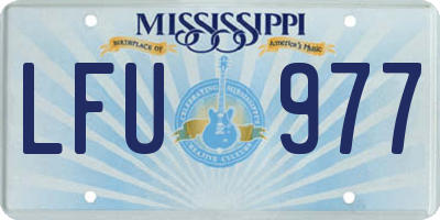 MS license plate LFU977