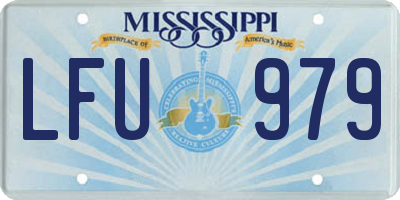 MS license plate LFU979