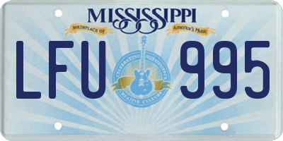 MS license plate LFU995