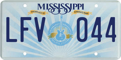 MS license plate LFV044