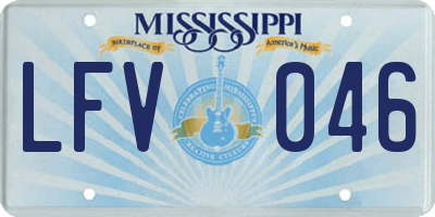 MS license plate LFV046