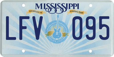 MS license plate LFV095