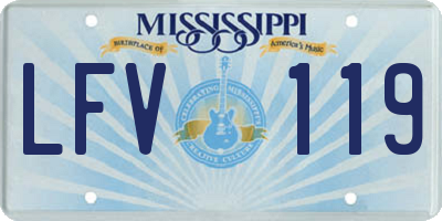 MS license plate LFV119
