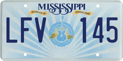 MS license plate LFV145