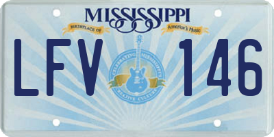 MS license plate LFV146