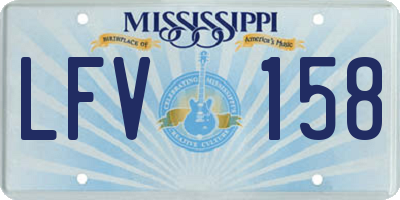 MS license plate LFV158