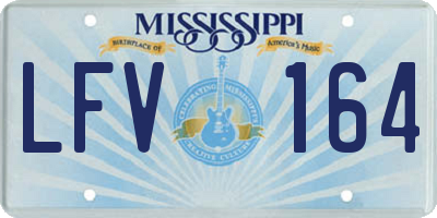 MS license plate LFV164