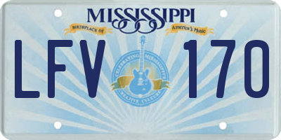 MS license plate LFV170