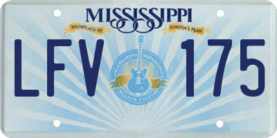 MS license plate LFV175